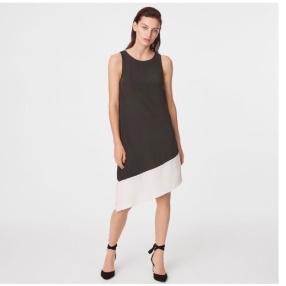 Club Monaco black white color block dress